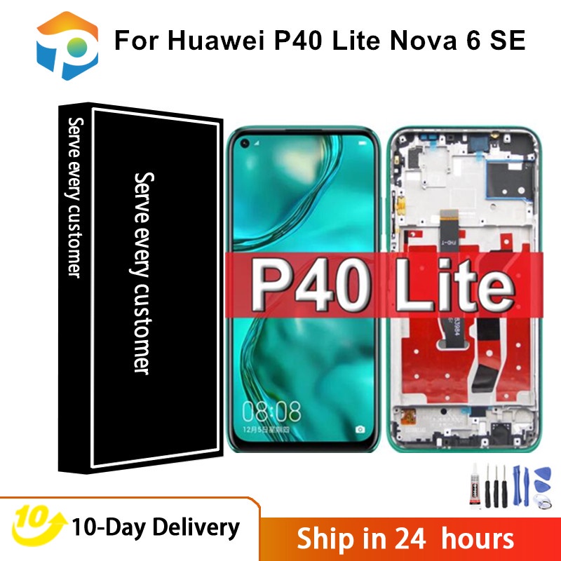 Original Display For Huawei P40 Lite  LCD Display 10 Touch Screen Replacement For Nova 7i JNY-LX2 JN