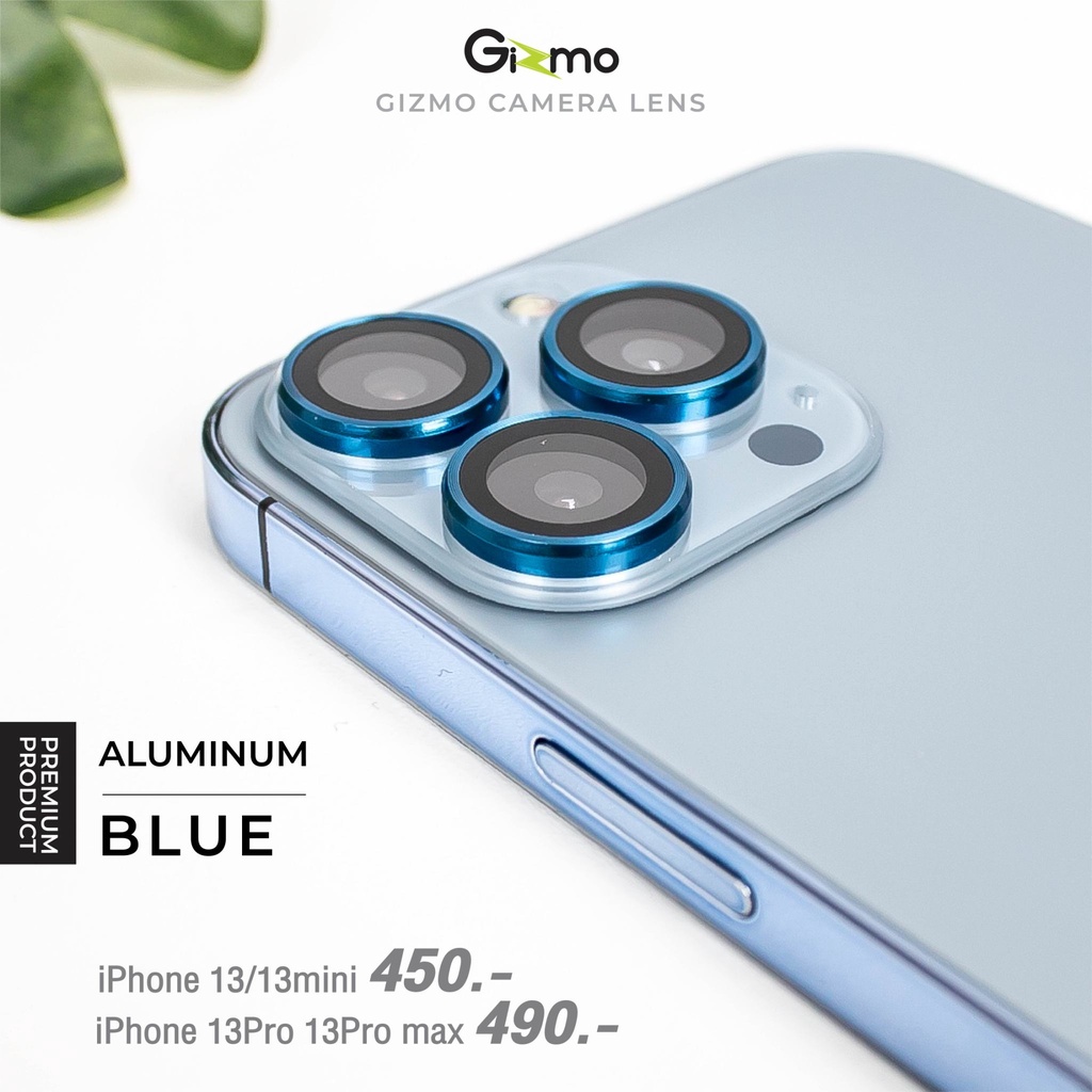Gizmo รุ่น 13 / 13 mini / 13 P / 13 PM ฟิล์มกระจกกันเลนส์ ขอบอลูมิเนียม รุ่น GL-004 Aluminum 3D Boss Lens - รูปที่ 3