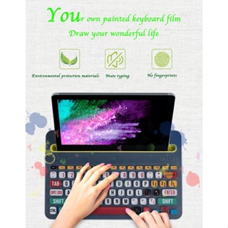 Logitech K380/K480 ฟิล์มซิลิโคนป้องกันคีย์บอร์ดบลูทูธไร้สาย ลายดอกไม้ หลากสี กันน้ํา กันฝุ่น สําหรับสํานักงาน