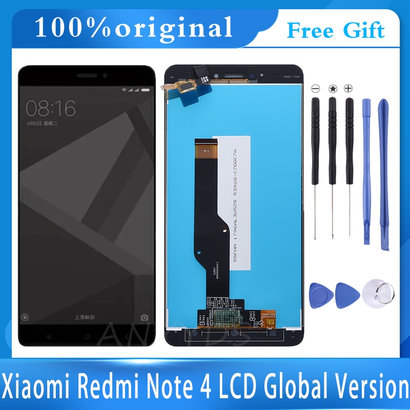Tested LCD Display  Frame For Xiaomi Redmi Note 4 Global Version Snapdragon 625 Touch Screen LCD Digitizer Redmi Note 4X