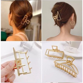 MNO.9 Lady Metal hair clips fashion เครื่องประดับ กิ๊บติดผมโลหะ กิ๊บหนีบผมใหญ่ กิ๊บหนีบผมแฟชั่นสีทอง กิ๊บหนีบผมหรูๆ สไตล