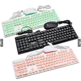 Keyboard + Mouse Combo Set ชุดคีย์บอร์ดเม้าส์ ต่อ กล่องแอนดรอย คอมพิวเตอร์ โน๊ตบุ๊ค