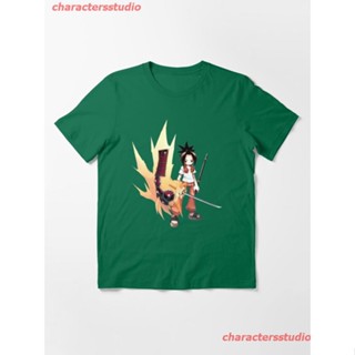 2022 Shaman King Essential T-Shirt เสื้อยืดพิมพ์ลายการ์ตูนมังงะ ดผ้าเด้ง คอกลม cotton ความนิยม discount Unisex