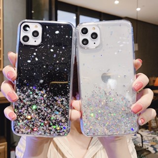 เคสโทรศัพท์มือถือ TPU ลายกลิตเตอร์วิบวับ สําหรับ iPhone 13 11 pro Max X XS Max 7 8 Plus