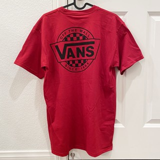 Vans เสื้อยืดลําลอง ผ้าฝ้าย แขนสั้น คอกลม พิมพ์ลาย สําหรับผู้ชาย