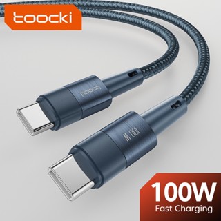 Toocki 60W 100W Type C เป็น Type C สายเคเบิล PD ชาร์จเร็ว สายชาร์จแท็บเล็ต USB-C เป็น USB-C สายเคเบิล