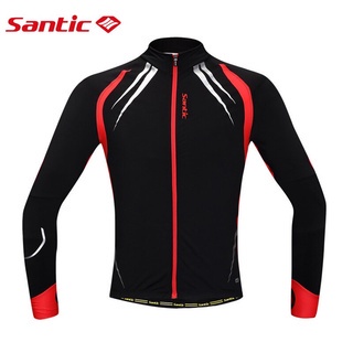 Santic เสื้อกีฬากันลม ผ้าฟลีซ ให้ความอบอุ่น แฟชั่นฤดูใบไม้ร่วง และฤดูหนาว สําหรับผู้ชาย C01023