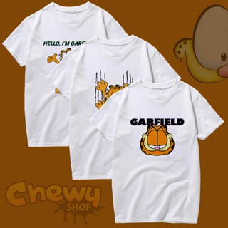 เสื้อยืดครอป เสื้อยืดลายการ์ตูน GARFIELD กับคำทักทายของการ์ฟิวส์ #T-Shirt #เสื้อยืดลายการ์ตูน #Garfield #เสื้อยืดสีขาว