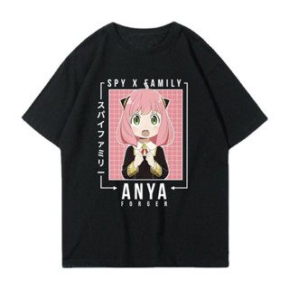 เสื้อคู่รัก เสื้อยืดแขนสั้น พิมพ์ลาย Spy X Family Spy Play House Ania น่ารัก ทรงหลวม สําหรับผู้หญิง