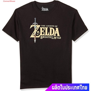 เสื้อยืดยอดนิยม Bioworld Legend Of Zelda Breath Of The Wild T-Shirt (Black Logo Size L) Sports T-shirt