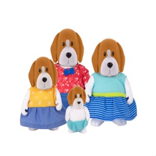 LIL WOODZEEZ BEAGLE FAMILY เซ็ตตุ๊กตาครอบครัวสุนัขบีเกิ้ล