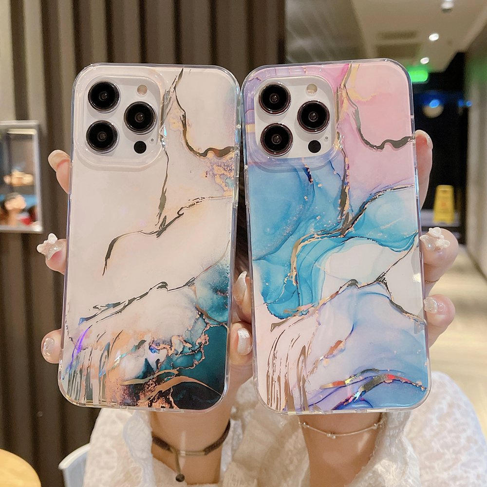 เคสโทรศัพท์ลายหินอ่อนเคลือบสําหรับiPhone 17 16 16e 17e 14 15 Plus 11 12 13 Pro Max Air Hardกันกระแทก