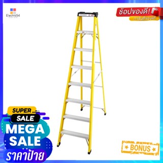 บันไดไฟเบอร์กลาส LITE FG307 8 ขั้น สีดำ-เหลืองFIBERGLASS LADDER LITE FG307 8-STEP BLACK-YELLOW