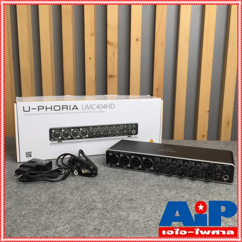 BEHRINGER UMC404HD U-PHORIA UMC 404HD (USB ออดิโอ อินเตอร์เฟส ขนาด 4 แชนแนล ความละเอียด 24-bit/192kH