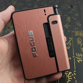 FOCUS แบบพกพาโลหะกรณี Creative ผู้ถืออัตโนมัติกล่อง Gadget สําหรับชายของขวัญกล่องเก็บ Organizer