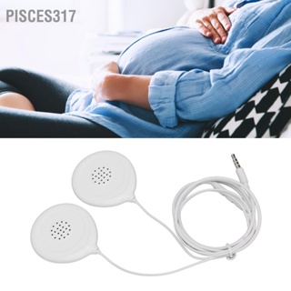 Pisces317 Prenatal Belly Speakers Music Splitter 12 Sticker Pregnancy Headphone for Women Mother White