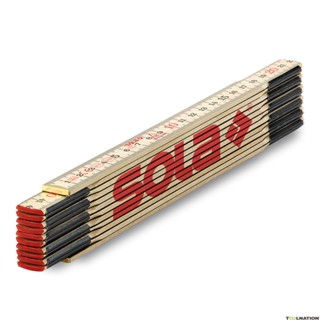 SOLA NO.53010801 H2.4/12 Wood Folding Rule 2.4 M Factory Gear By Gear Garage