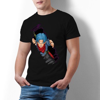 เสื้อยืดเด็กผช Bandai-Camiseta de ดราก้อนบอล ฟิวเจอร์ Trunks Breakout para hombre, bonita Camiseta de algodón japonesa,