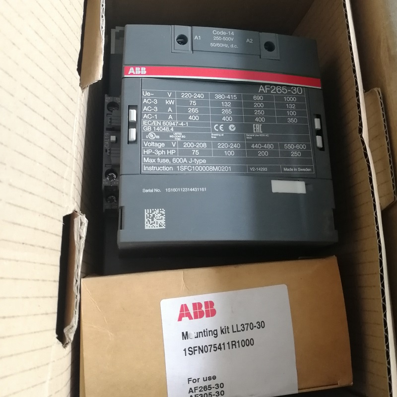 YY ABB คอนแทคเตอร์ 3 ชั้น AF series AC/DC ทํางาน 1NC+1NO 265A 132kw AF265-30-11-11-12 AF265-30-11-13