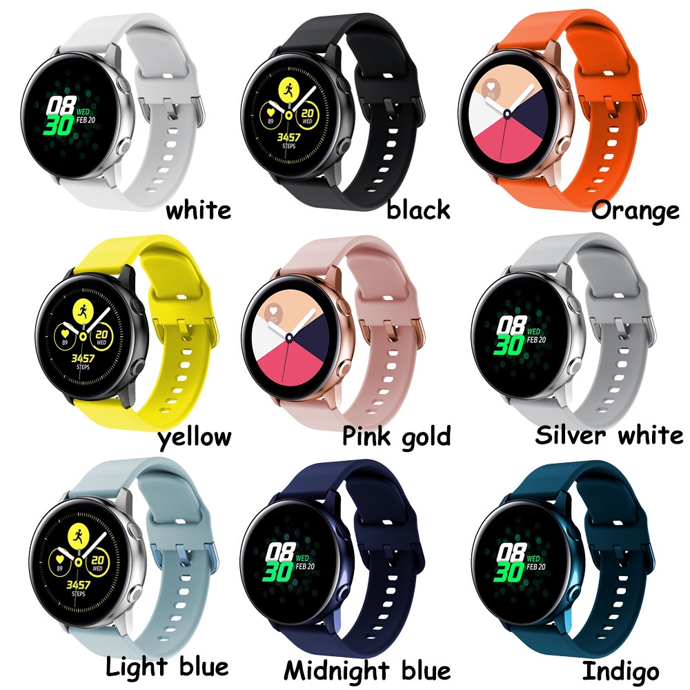 สายนาฬิกาข้อมือ ซิลิโคน กันกระแทก สีพื้น สําหรับ Samsung Galaxy Watch 5 40 มม. Watch5 44 มม.