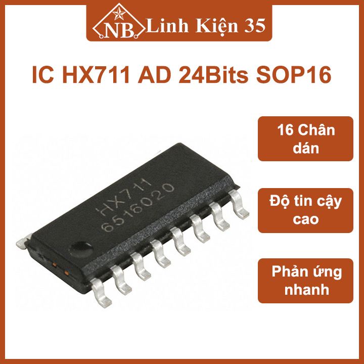 ผลิตภัณฑ์ IC HX711 AD 24Bits SOP16c คุณภาพสูง
