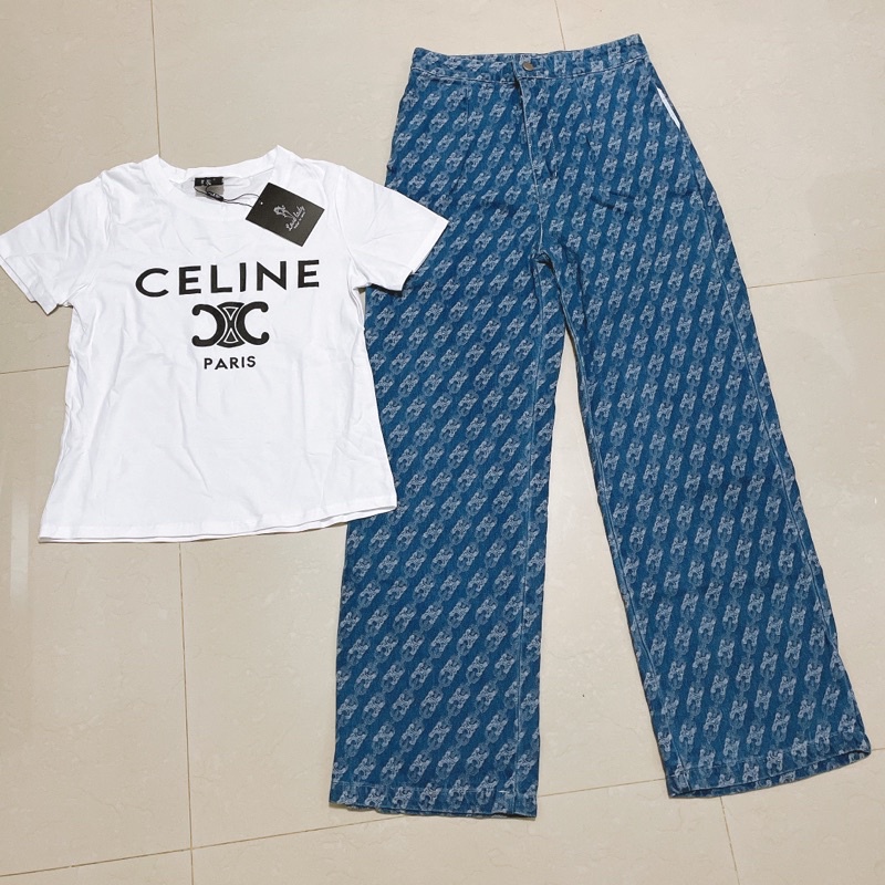 ชุดเซ็ท Celine เสื้อ &amp; กางเกงยีนส์ ทรงสวย ใส่สบาย งานป้าย Love Lady Size M