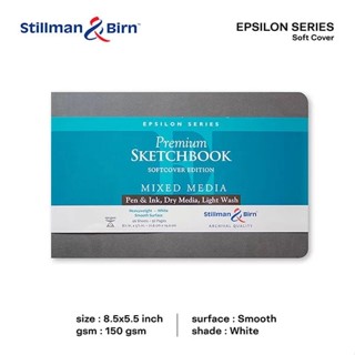 Stillman &amp; Birn Sketchbook Epsilon Softcover 8.5 x 5.5 Landscape (U701581L) / สมุดสเก็ตช์ รุ่น Epsilon ปกอ่อน 8.5 x 5.5