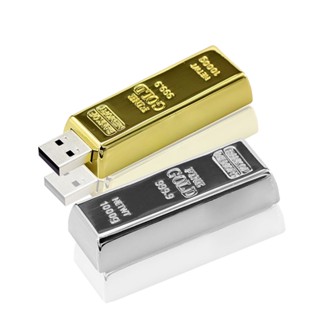 แฟลชไดรฟ์ USB 2.0 128GB 4GB 8GB 16GB 32GB 64GB สีทอง