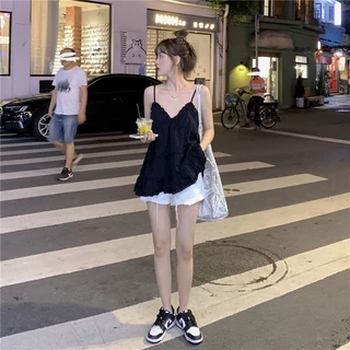 เสื้อสายเดี่ยวสตรีท เสื้อสายเดี่ยวแขนกุด