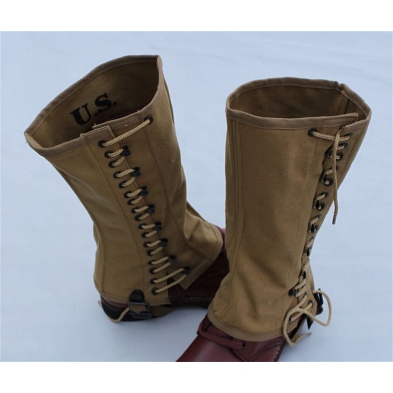 คอสเพลย์ WWII WW2 US ARMY MILITARY CANVAS LEGGINGS WRAPPINGS PUTYER COLLECTION ทหารสงครามเรย์อุปกรณ์