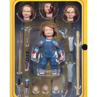 Neca โมเดลฟิกเกอร์ Good Guys Chucky Sandy Jerry Julie ขนาด 4 นิ้ว ของเล่นสําหรับเด็ก