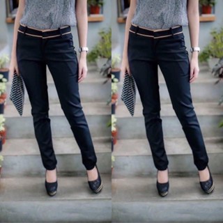 กางเกงขายาวผ้าดับเบิ้ล ผ้ายืดใส่สบายใส่ทำงานได้