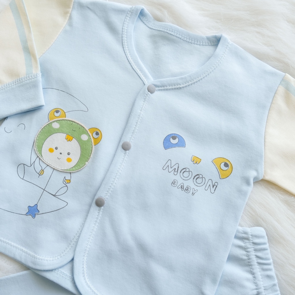 ชุดนอนเด็กอ่อน (เสื้อ+กางเกง) ผ้านุ่มพิเศษไม่ก่อภูมิแพ้ ชุดนอนแขน-ขายาว ชุดนอนทารก ชุดเด็กแรกเกิด (0-6เดืิอน) - รูปที่ 4