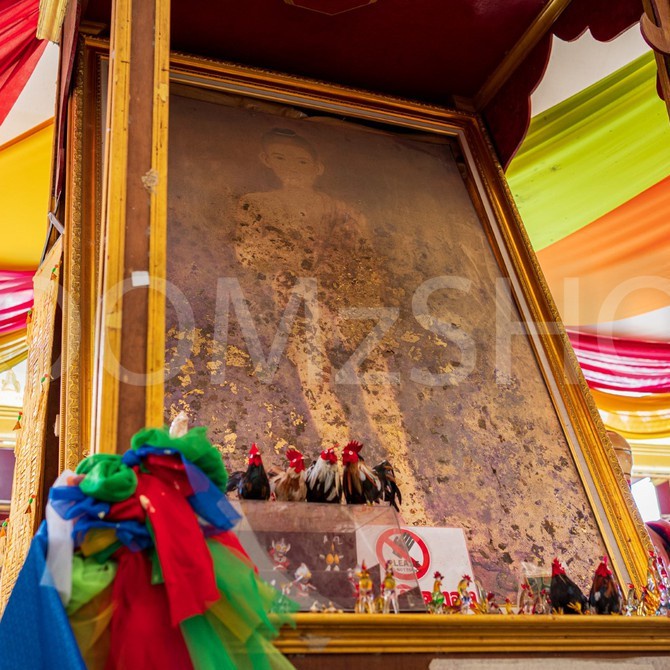 ไอ้ไข่ ตาไข่ ชุดแก้บนพร้อมพานทอง ไก่แจ้ 9 cm +  ผ้าแดง ถวายท่านไข่วัดเจดีย์  รับประกันแตกหัก(COD) - รูปที่ 4