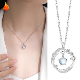 Gentle fairy air light feather star moon legend necklace female ins does not fade student simple necklace LQZ