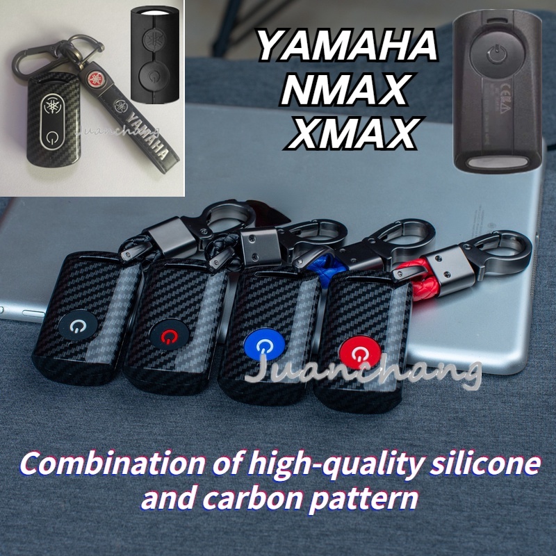 [Xmax 300 ] เคสกุญแจรีโมตรถยนต์ TPU คาร์บอนไฟเบอร์ สําหรับ Yamaha Xmax 300 2021 Nmax 2022 2020 Aerox S Xmax x 250 125 309 300 400 NVX155