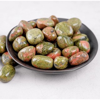 1 Pc Natural Unakite 2-3cm Polished Tumble Stone / Top High Grade Quality Stone / Pocket Stone Healing Chakra Stone.