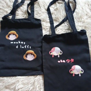 กระเป๋าโท้ท BLACK ONE PIECE สีดํา ZORO LUFFY uta Tote โดย eisarawat