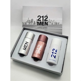 Carolina Herrera 212 Men Set With 3x30ml (Spray Button)-(100% ORIGINAL)