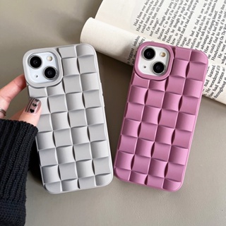 เคสโทรศัพท์มือถือแบบนิ่ม ลายทอ 3D แฟชั่น สําหรับ iPhone 8 7 6 6s Plus SE 2020 X Xs XR XSMAX 11 12 13 14 Plus PRO MAX