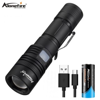 Alonefire H010 ไฟฉายแรงสูง XHP50 Led USB Zoom Torch สําหรับ 26650 ชาร์จแบตเตอรี่ ตั้งแคมป์