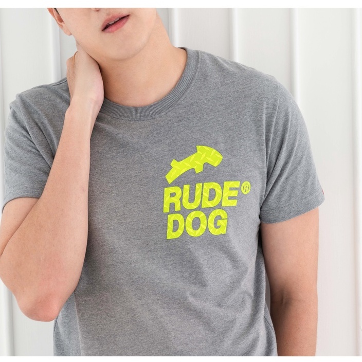 Rudedog By Hashtag เสื้อยืดแขนสั้น ทรงผู้ชาย รุ่น 2LINE  สินค้าลิขสิทธิ์แท้