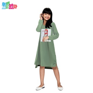 Ulikids ชุดเดรสทูนิค แขนยาว ลายน่ารัก สําหรับเด็กผู้หญิง