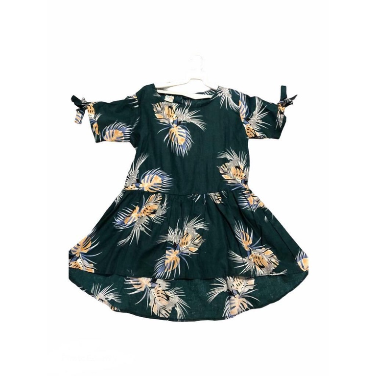 GIRL DRESS 100% COTTON 1Y - 6Y FLORAL LEON