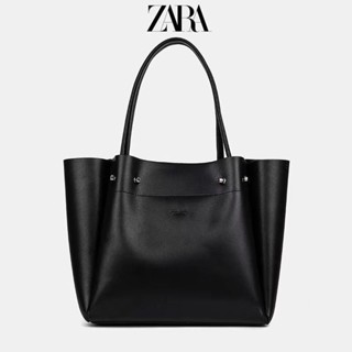 Zara กระเป๋าสะพายไหล่ กระเป๋าช้อปปิ้ง จุของได้เยอะ แฟชั่นมินิมอล สไตล์มินิมอล สําหรับผู้หญิง