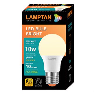 หลอด LED LAMPTAN A60 BRIGHT 10 วัตต์ E27 COOLWHITE