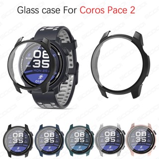 เคส PC ป้องกันเต็มจอ พร้อมกระจกนิรภัย สําหรับ Coros Pace 2 watch Cover