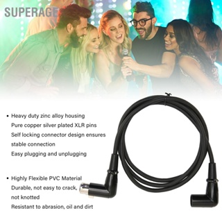 Superage XLR Male to Female Cable 3 Pin OFC Conductor Right Angle Microphone