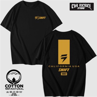 เสื้อยืด ลาย California USA Racing Shift Sablon Gold - Cia Rebel