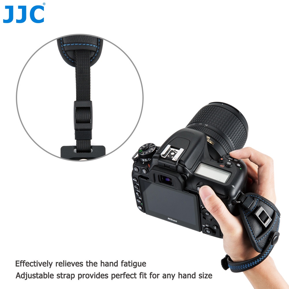 JJC HS-PRO1M สายคล้องข้อมือทั่วไป สําหรับกล้อง DSLR ARCA SWISS ปลดเร็ว พร้อมซ็อกเก็ต 1/4 นิ้ว -20 สําหรับกล้องมิเรอร์เลส Canon Nikon Sony Panasonic Olympus และกล้อง DSLR อื่นๆ